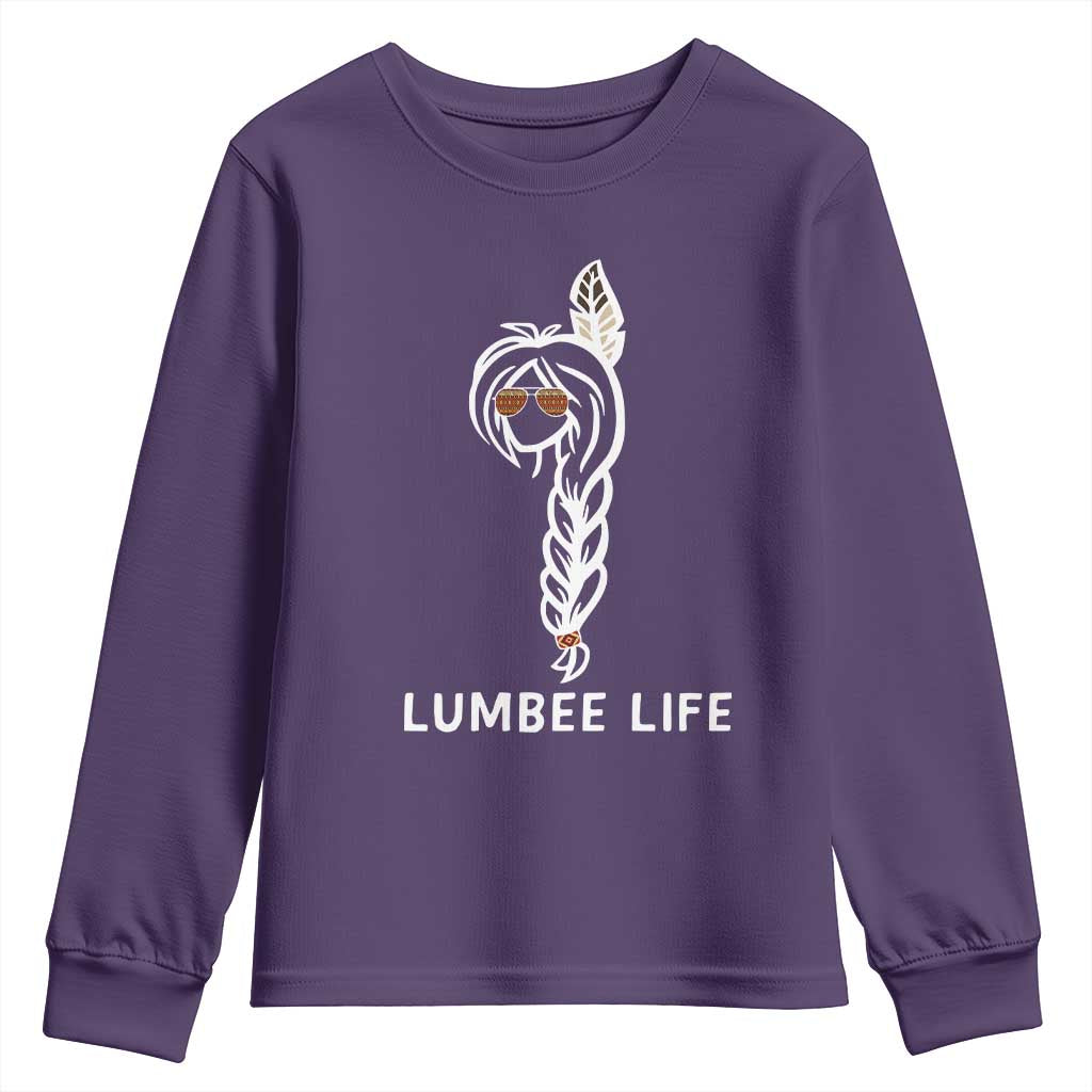 Native American Women Youth Sweatshirt Lumbee American Indian Tribe Indigenous Girl Life - Wonder Print Shop