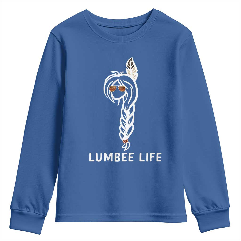 Native American Women Youth Sweatshirt Lumbee American Indian Tribe Indigenous Girl Life - Wonder Print Shop