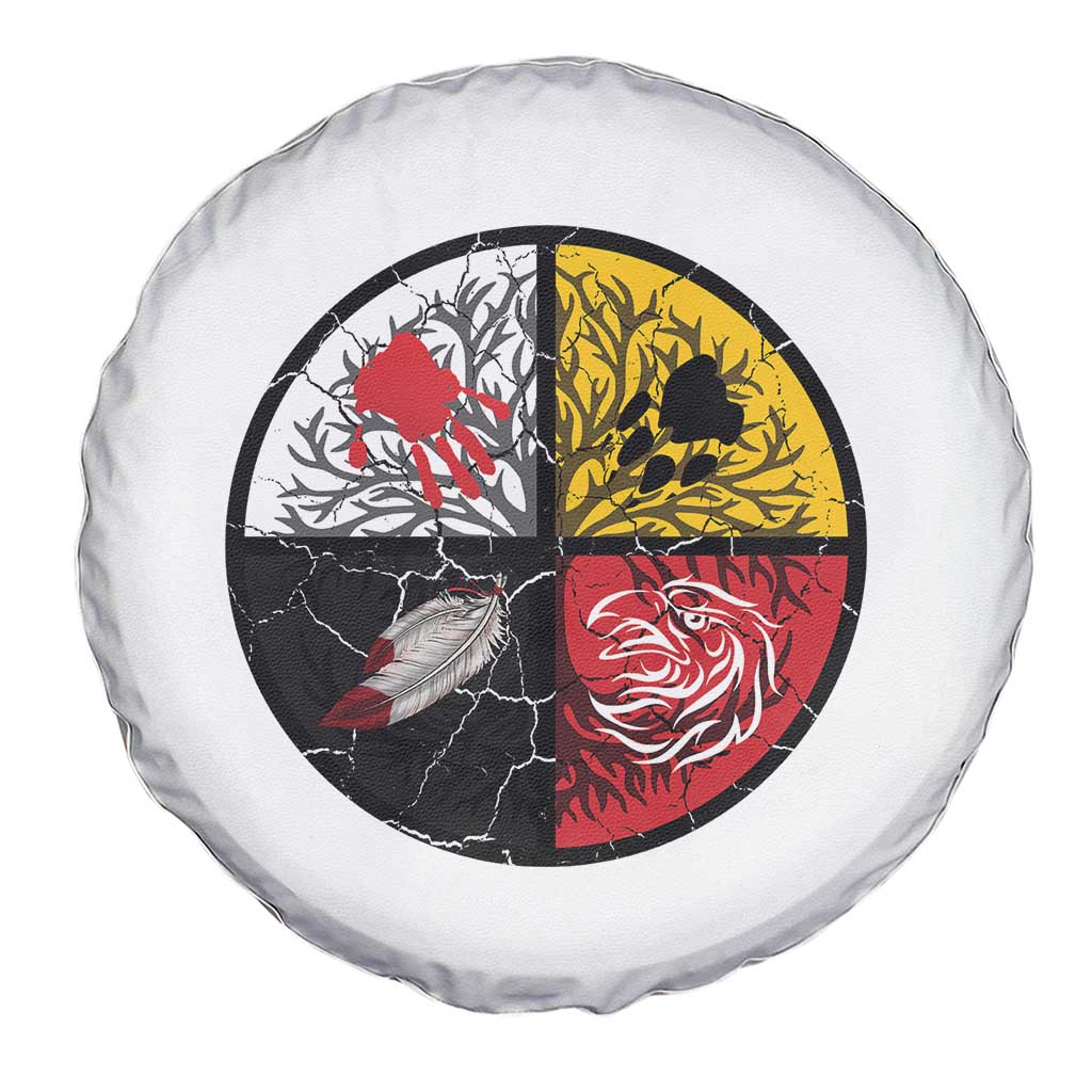 Native American Medicine Wheel MMIW Spare Tire Cover - Wonder Print Shop
