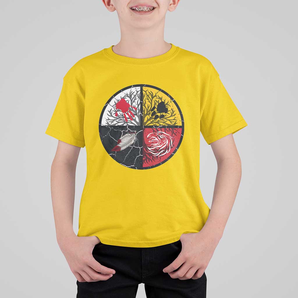 Native American Medicine Wheel MMIW T Shirt For Kid - Wonder Print Shop