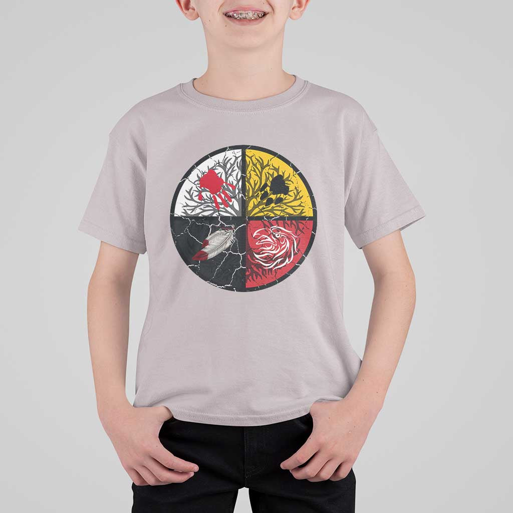 Native American Medicine Wheel MMIW T Shirt For Kid - Wonder Print Shop
