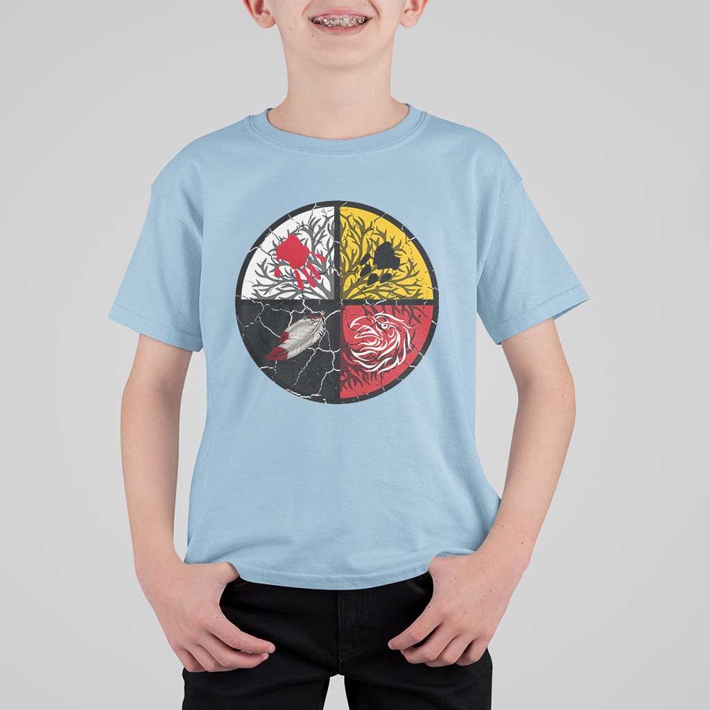 Native American Medicine Wheel MMIW T Shirt For Kid - Wonder Print Shop