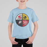 Native American Medicine Wheel MMIW T Shirt For Kid - Wonder Print Shop