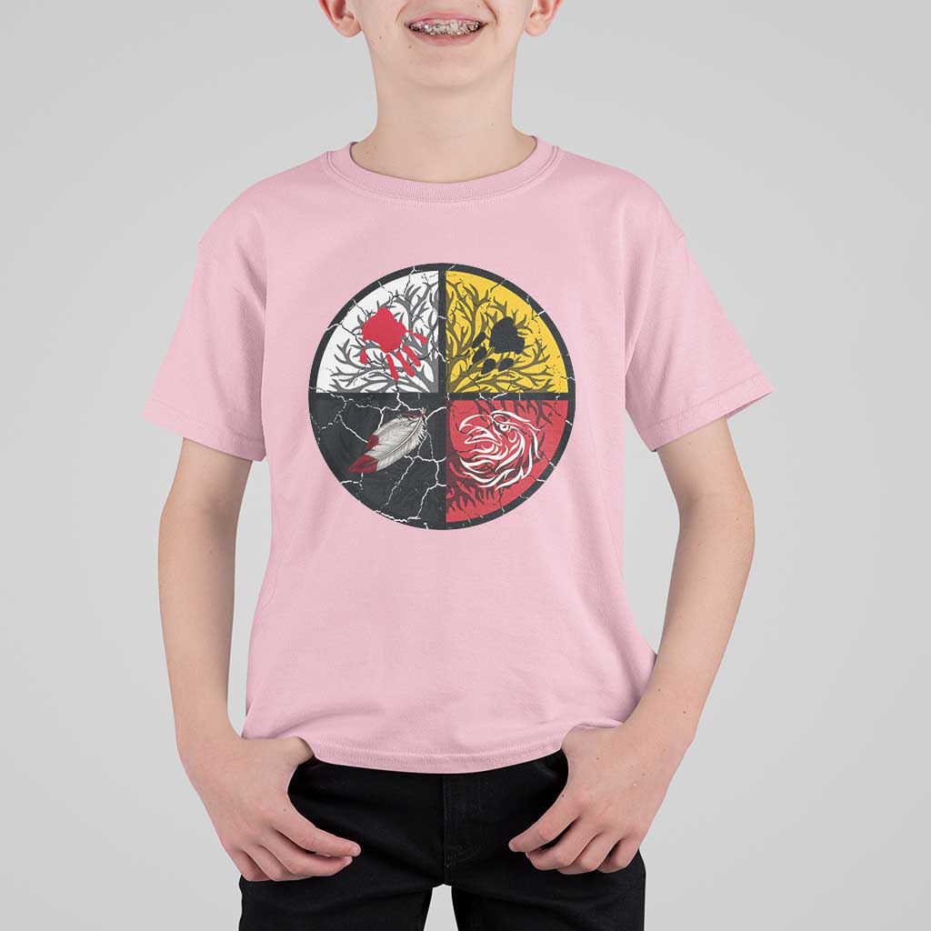 Native American Medicine Wheel MMIW T Shirt For Kid - Wonder Print Shop