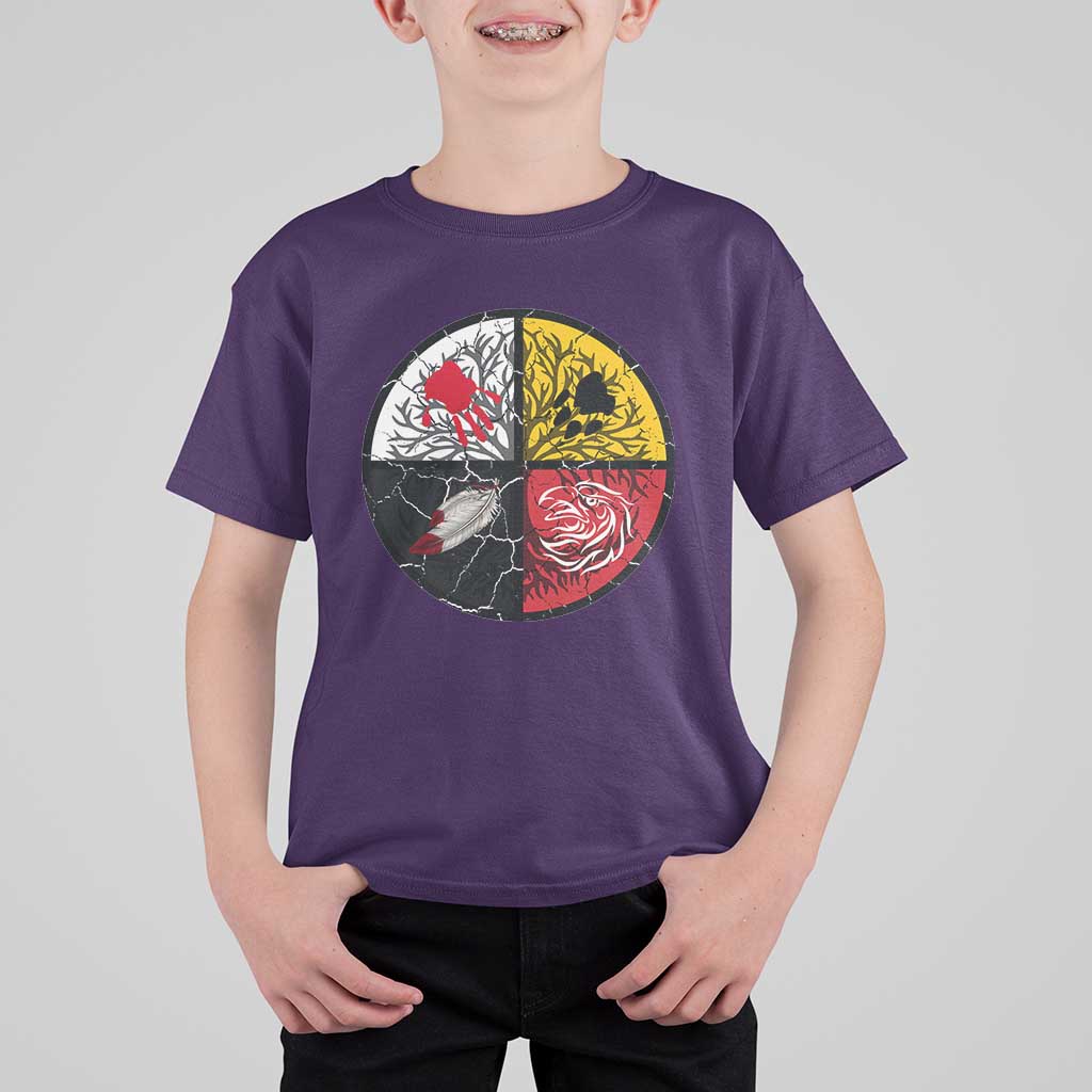 Native American Medicine Wheel MMIW T Shirt For Kid - Wonder Print Shop