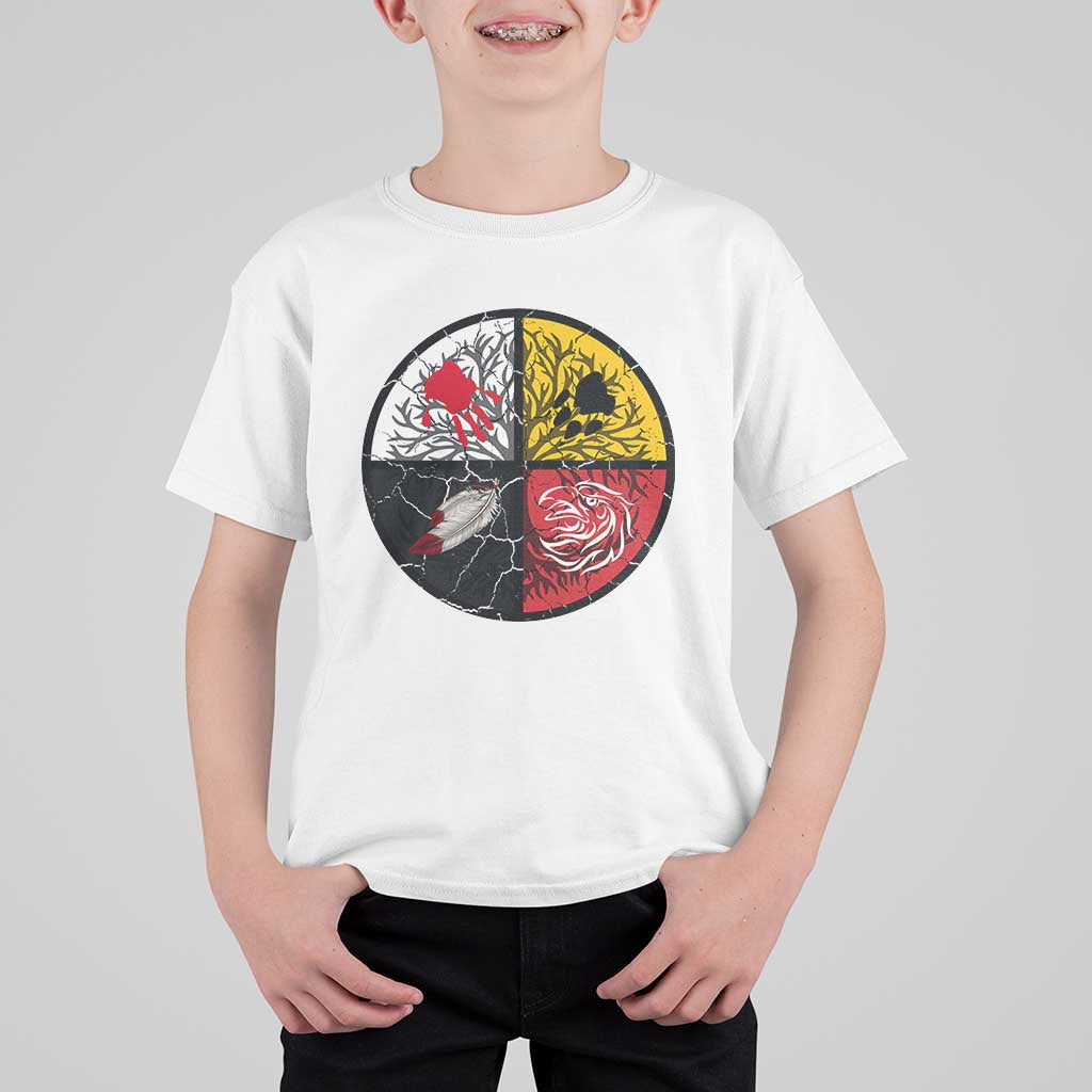 Native American Medicine Wheel MMIW T Shirt For Kid - Wonder Print Shop
