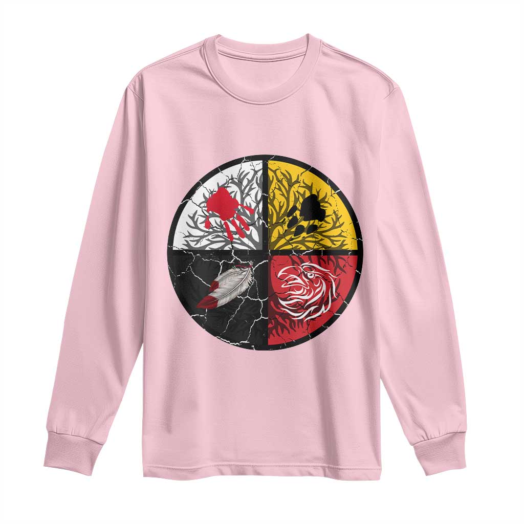 Native American Medicine Wheel MMIW Long Sleeve Shirt - Wonder Print Shop