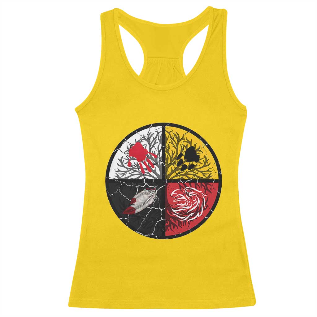 Native American Medicine Wheel MMIW Racerback Tank Top - Wonder Print Shop