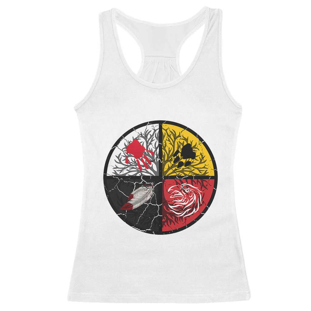 Native American Medicine Wheel MMIW Racerback Tank Top - Wonder Print Shop