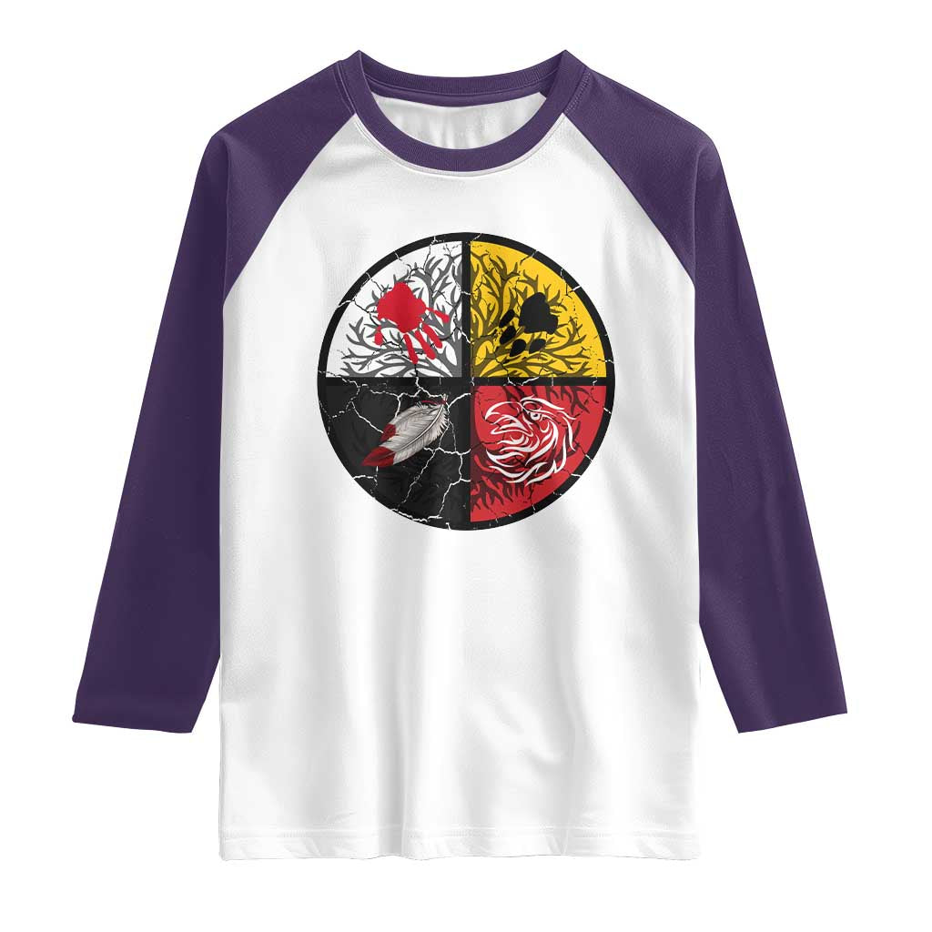 Native American Medicine Wheel MMIW Raglan Shirt - Wonder Print Shop