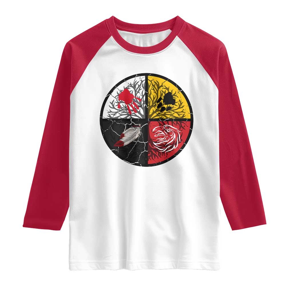 Native American Medicine Wheel MMIW Raglan Shirt - Wonder Print Shop