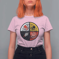 Native American Medicine Wheel MMIW T Shirt For Women - Wonder Print Shop