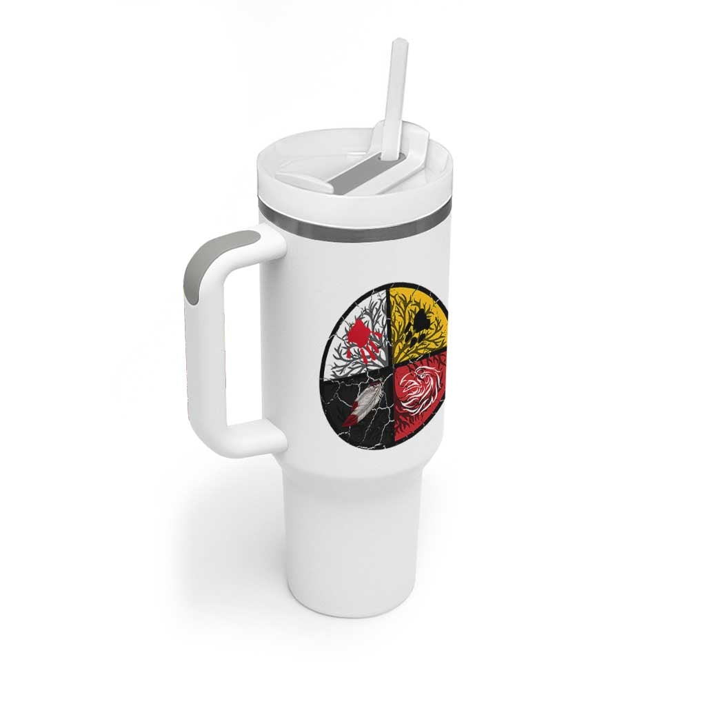 Native American Medicine Wheel MMIW Tumbler With Handle