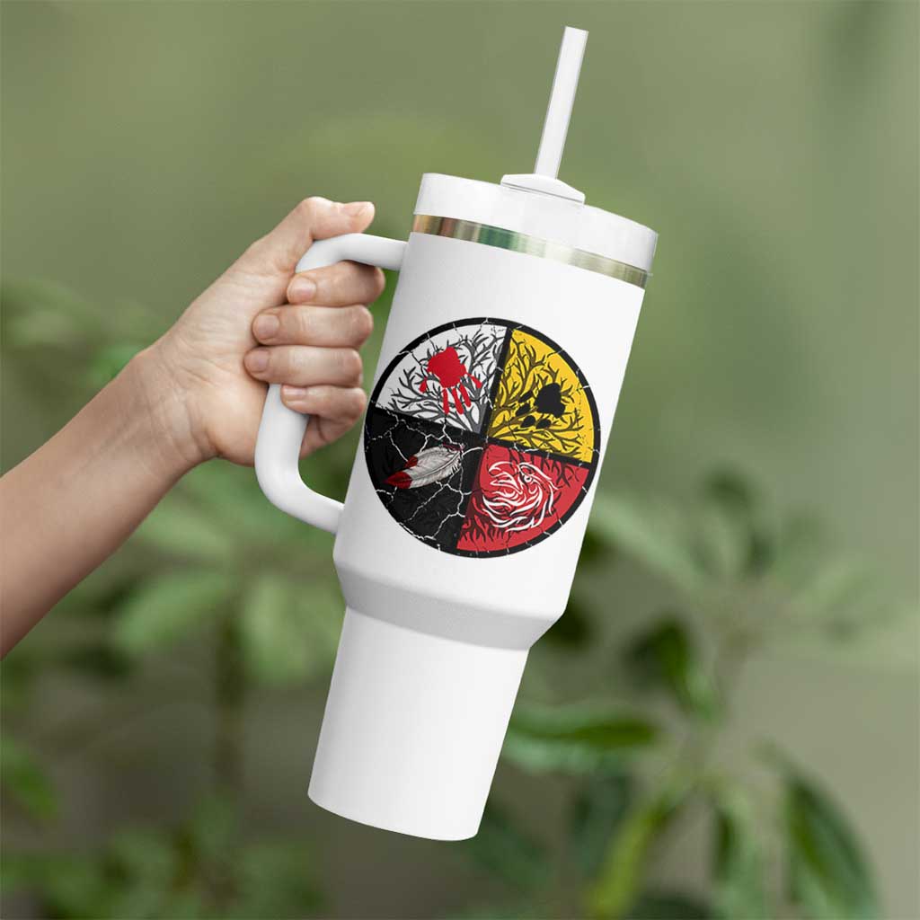 Native American Medicine Wheel MMIW Tumbler With Handle