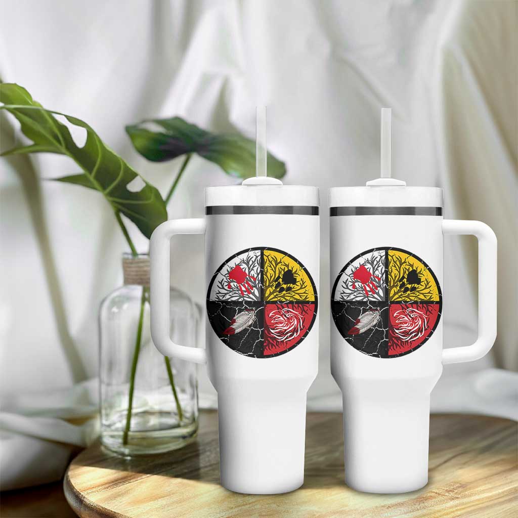 Native American Medicine Wheel MMIW Tumbler With Handle