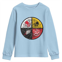 Native American Medicine Wheel MMIW Youth Sweatshirt - Wonder Print Shop