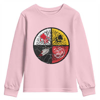 Native American Medicine Wheel MMIW Youth Sweatshirt - Wonder Print Shop