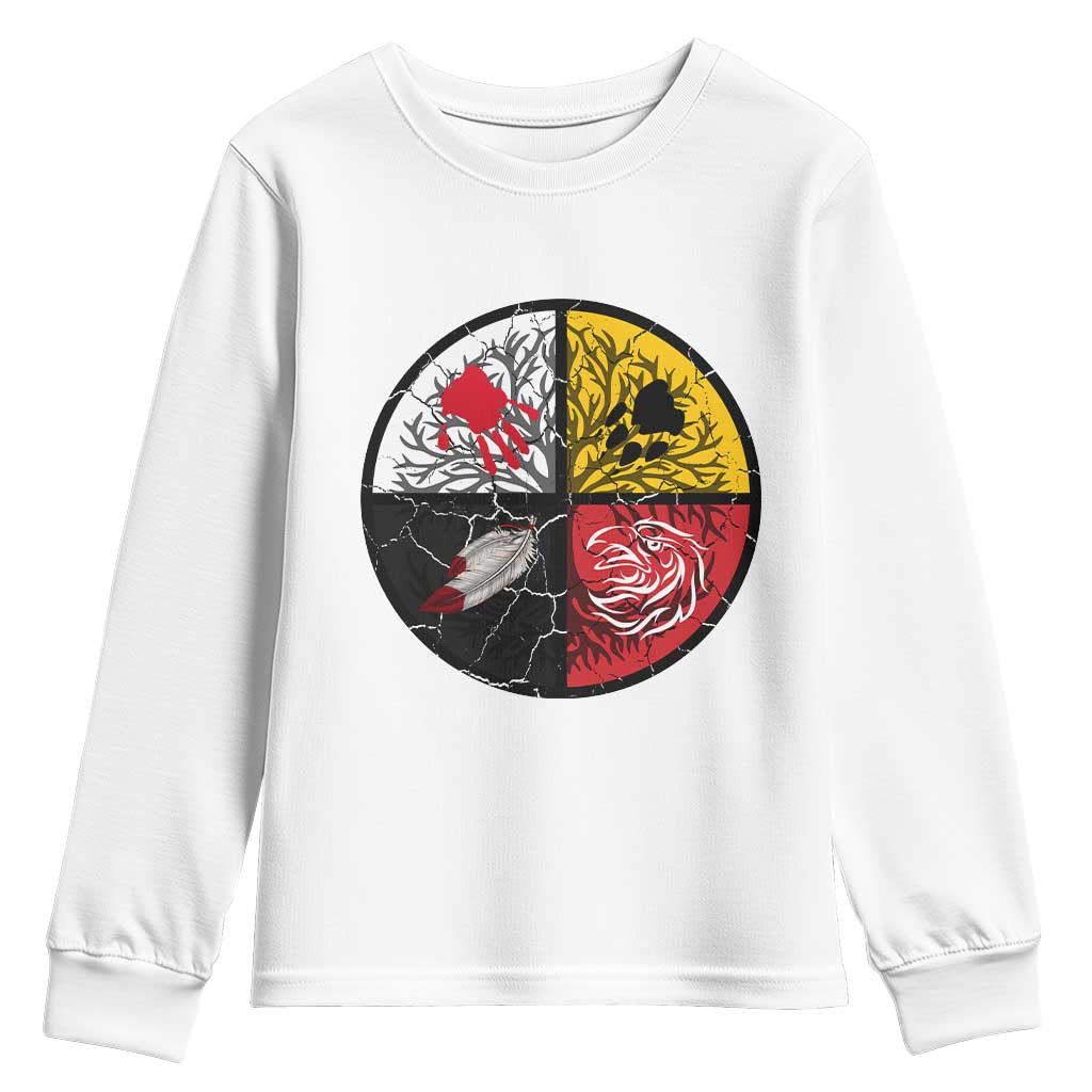 Native American Medicine Wheel MMIW Youth Sweatshirt - Wonder Print Shop