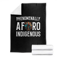 Afro Indigenous Native Pride Phenomenally Indigenous People Throw Blanket - Wonder Print Shop