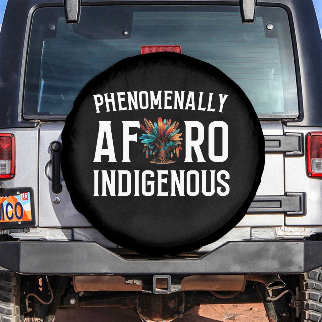 Afro Indigenous Native Pride Phenomenally Indigenous People Spare Tire Cover - Wonder Print Shop