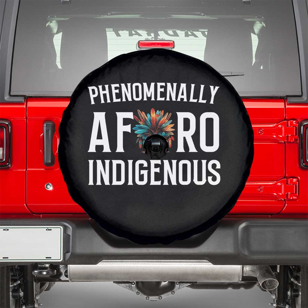 Afro Indigenous Native Pride Phenomenally Indigenous People Spare Tire Cover - Wonder Print Shop