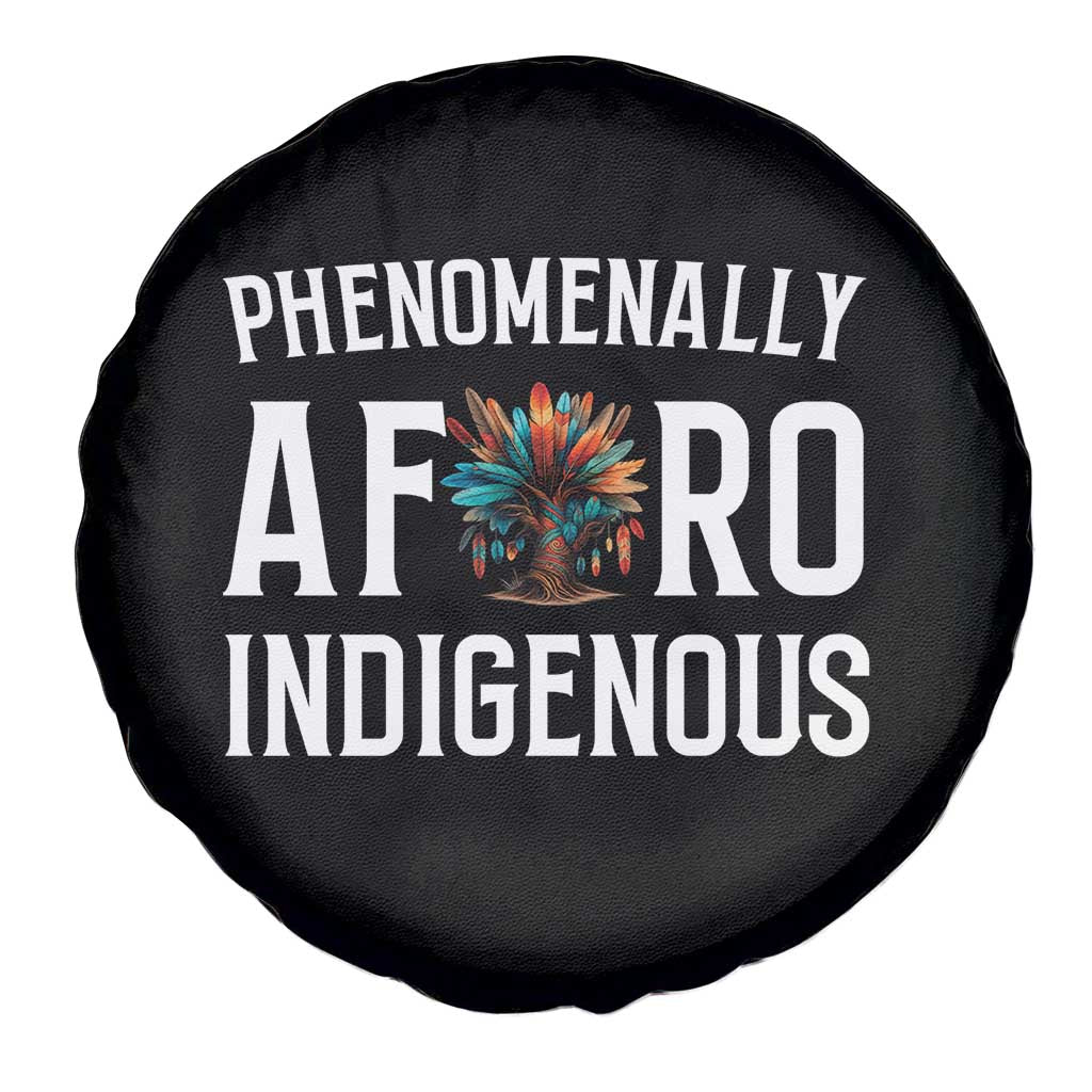 Afro Indigenous Native Pride Phenomenally Indigenous People Spare Tire Cover - Wonder Print Shop