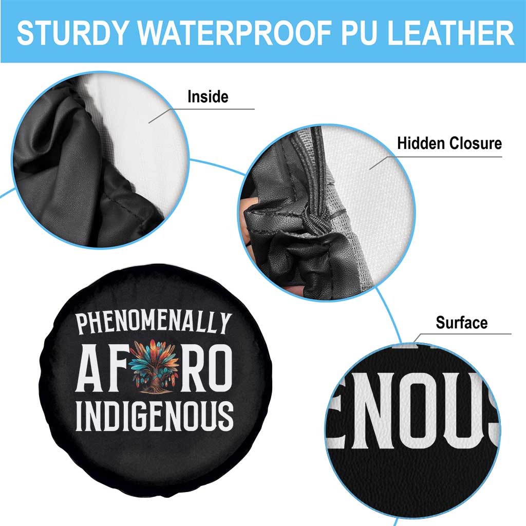 Afro Indigenous Native Pride Phenomenally Indigenous People Spare Tire Cover - Wonder Print Shop