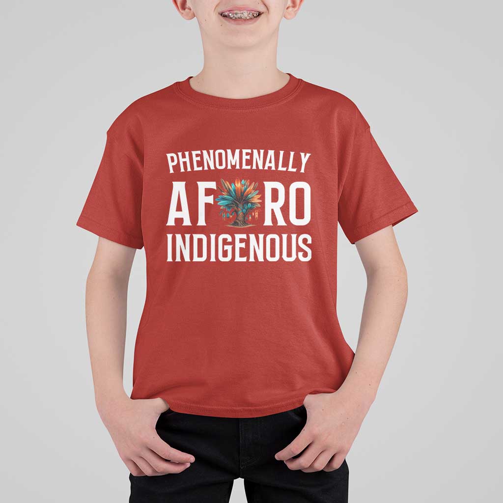 Afro Indigenous Native Pride Phenomenally Indigenous People T Shirt For Kid - Wonder Print Shop
