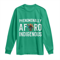 Afro Indigenous Native Pride Phenomenally Indigenous People Long Sleeve Shirt - Wonder Print Shop
