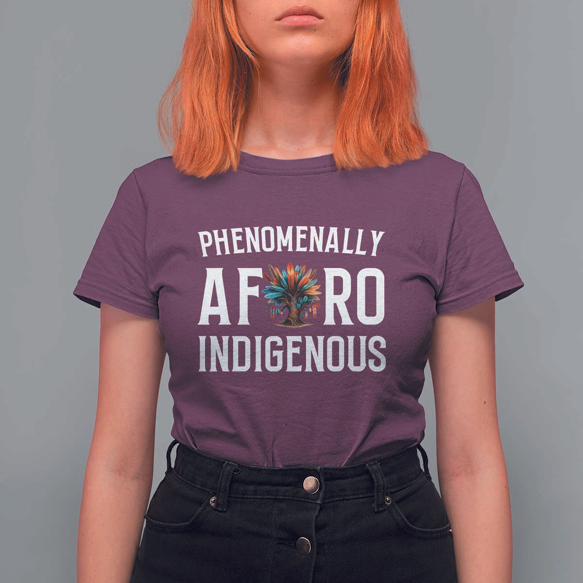 Afro Indigenous Native Pride Phenomenally Indigenous People T Shirt For Women - Wonder Print Shop