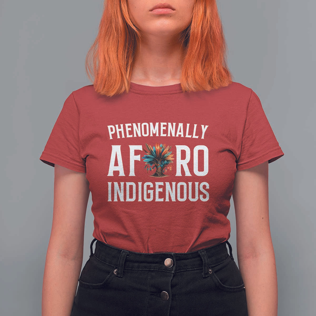 Afro Indigenous Native Pride Phenomenally Indigenous People T Shirt For Women - Wonder Print Shop