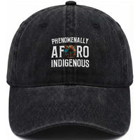 Afro Indigenous Native Pride Phenomenally Indigenous People Washed Cotton Baseball Cap