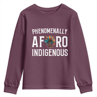 Afro Indigenous Native Pride Phenomenally Indigenous People Youth Sweatshirt - Wonder Print Shop