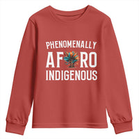 Afro Indigenous Native Pride Phenomenally Indigenous People Youth Sweatshirt - Wonder Print Shop