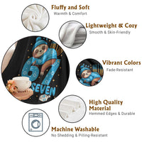 67 Six Seven Meme Throw Blanket Funny Hanukkah Sloth - Wonder Print Shop