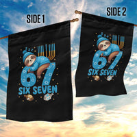 67 Six Seven Meme Garden Flag Funny Hanukkah Sloth - Wonder Print Shop