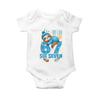 67 Six Seven Meme Baby Onesie Funny Hanukkah Sloth - Wonder Print Shop