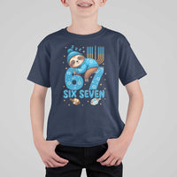 67 Six Seven Meme T Shirt For Kid Funny Hanukkah Sloth - Wonder Print Shop