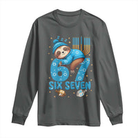 67 Six Seven Meme Long Sleeve Shirt Funny Hanukkah Sloth - Wonder Print Shop