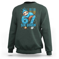 67 Six Seven Meme Sweatshirt Funny Hanukkah Sloth - Wonder Print Shop