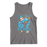 67 Six Seven Meme Tank Top Funny Hanukkah Sloth - Wonder Print Shop