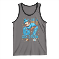 67 Six Seven Meme Tank Top Funny Hanukkah Sloth - Wonder Print Shop