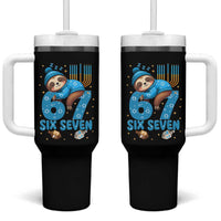 67 Six Seven Meme Tumbler With Handle Funny Hanukkah Sloth - Wonder Print Shop