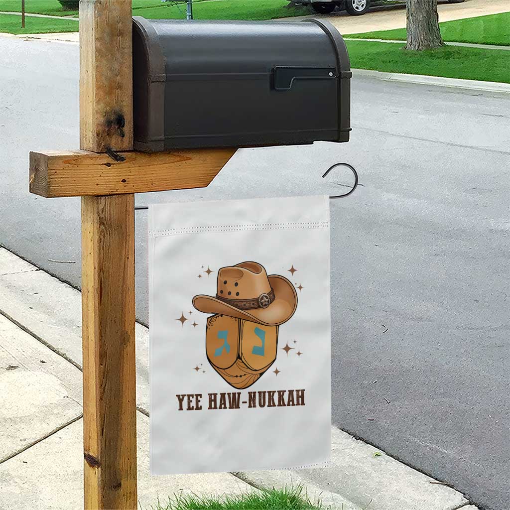 Yee Haw Nukkah Garden Flag Funny Cowboy Hanukkah - Wonder Print Shop