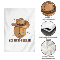 Yee Haw Nukkah Garden Flag Funny Cowboy Hanukkah - Wonder Print Shop