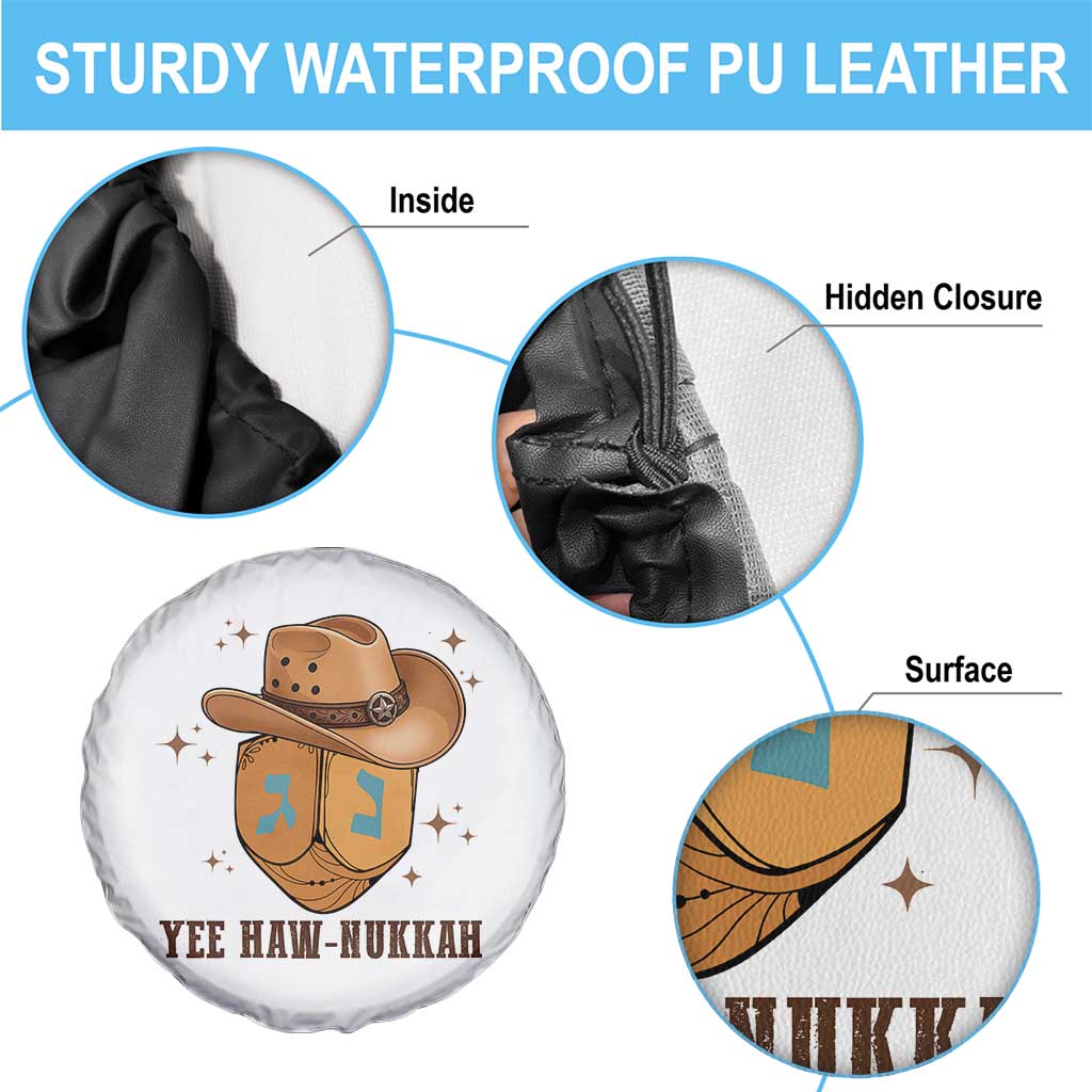 Yee Haw Nukkah Spare Tire Cover Funny Cowboy Hanukkah - Wonder Print Shop