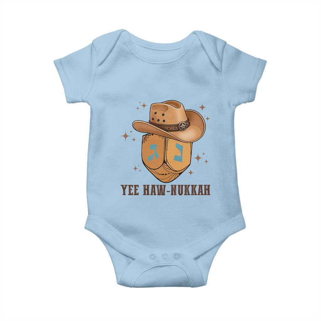 Yee Haw Nukkah Baby Onesie Funny Cowboy Hanukkah - Wonder Print Shop