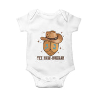 Yee Haw Nukkah Baby Onesie Funny Cowboy Hanukkah - Wonder Print Shop
