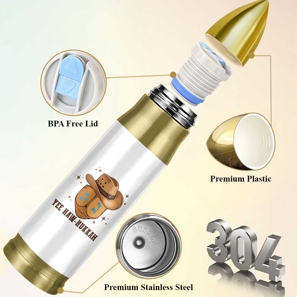 Yee Haw Nukkah Bullet Tumbler Funny Cowboy Hanukkah - Wonder Print Shop