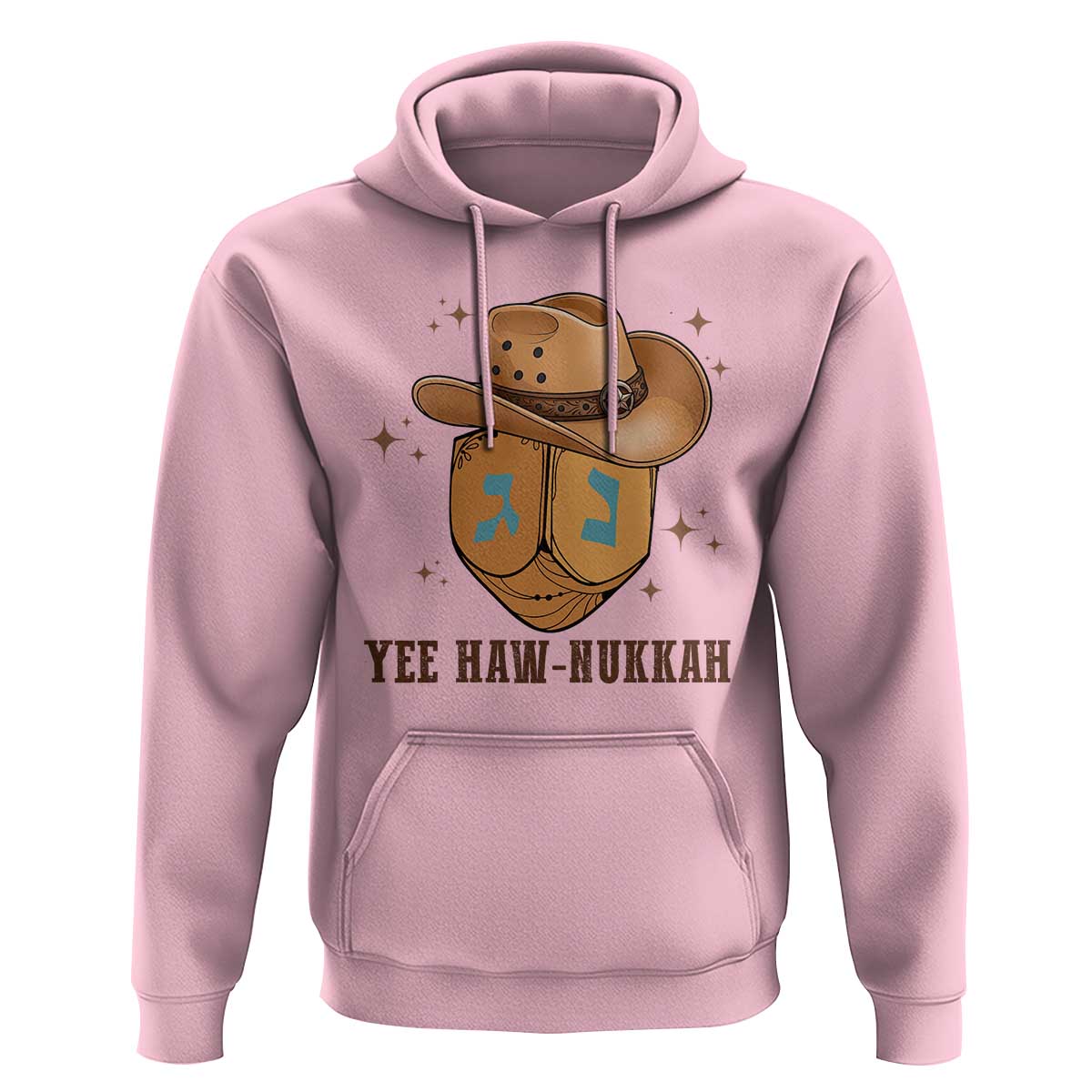 Yee Haw Nukkah Hoodie Funny Cowboy Hanukkah - Wonder Print Shop